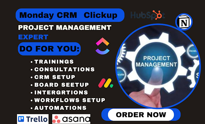 Gig Preview - Setup integrations automation with monday com  asana trello clickup monday crm