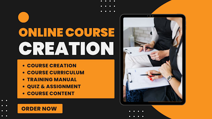 Gig Preview - Create online course content course creation course content course curriculum