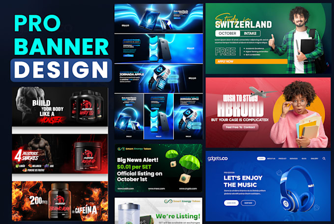 Gig Preview - Design professional website banners, shopify banner, and custom headers