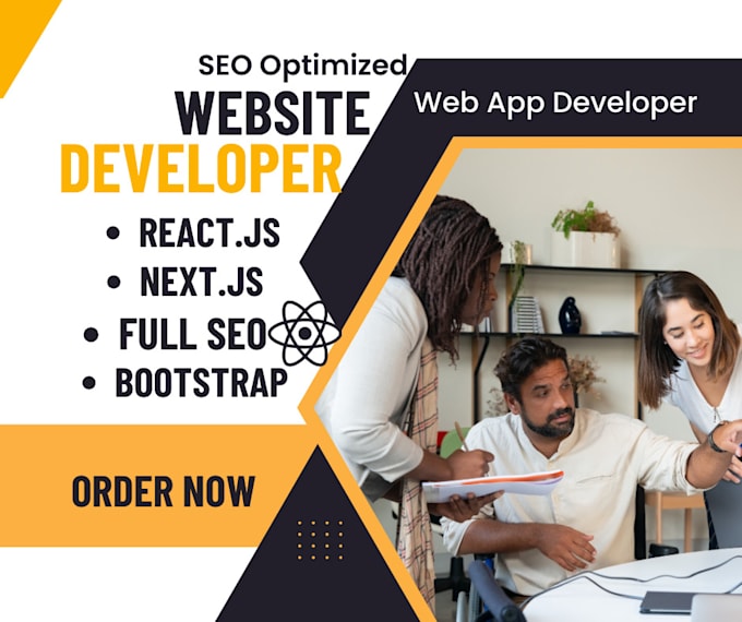 Gig Preview - Seo optimized next js developer, react js developer, frontend website developer