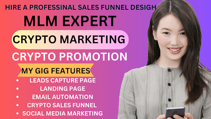 Gig Preview - Mlm sales funnel, mlm promotion sales funnel, mlm affiliate link promotion