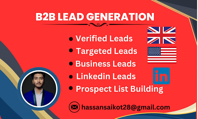 Gig Preview - Find verified b2b leads for your business growth