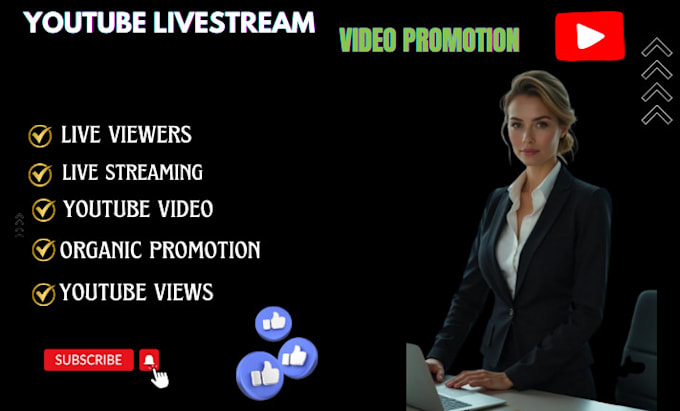 Gig Preview - Youtube livestreaming promotion, video streaming and get real live viewers