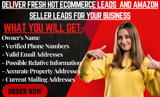 Gig Preview - Provide exclusive, high converting ecommerce leads  and amazon seller leads