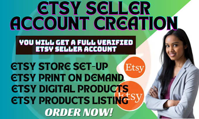 Gig Preview - Create etsy account, etsy setup for your handmade products, digital products