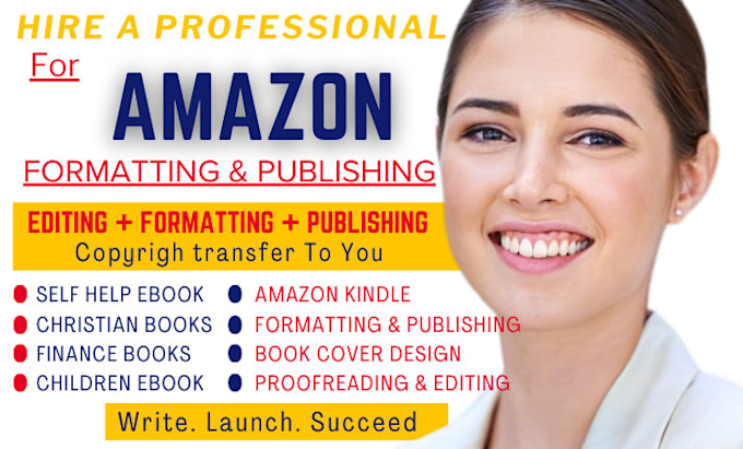 Gig Preview - Do book formatting, book and ebook editing, ebook publishing for amazon kdp