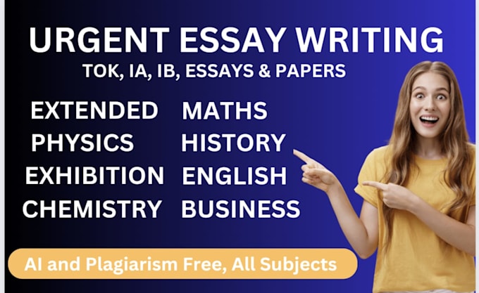 Gig Preview - Edit and write urgent essay writing hl sl extended ee ia