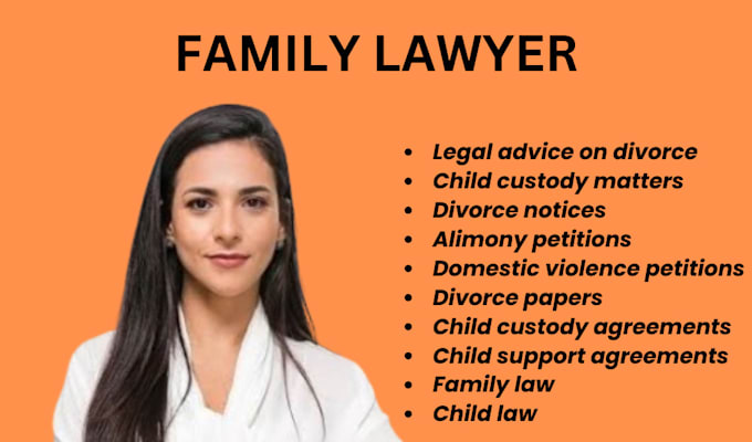 Gig Preview - Be your civil lawyer in civil law, family, child custody, divorce and tort cases