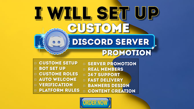 Gig Preview - Setup professional new discord server, set up existing discord server promotion