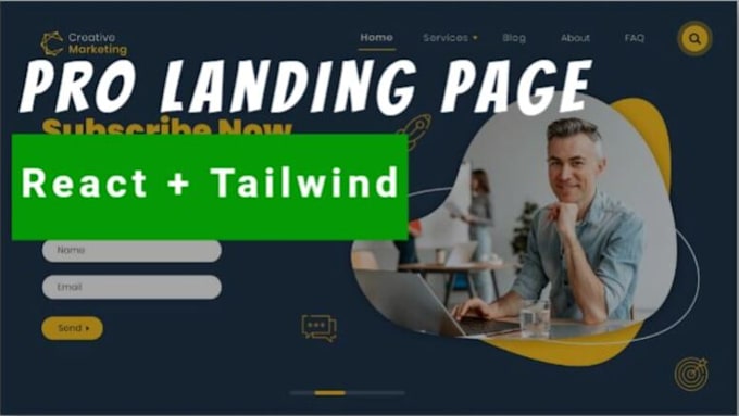 Gig Preview - Create professional landing pages using react and tailwind