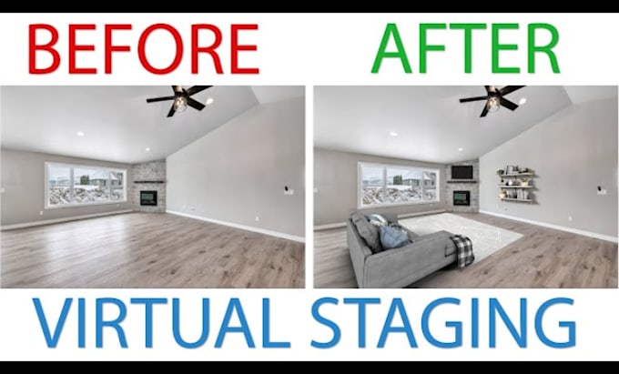 Gig Preview - Do virtual staging, add furniture to your home