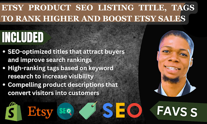 Gig Preview - Do etsy product seo listing title, tags to rank higher and boost etsy sales