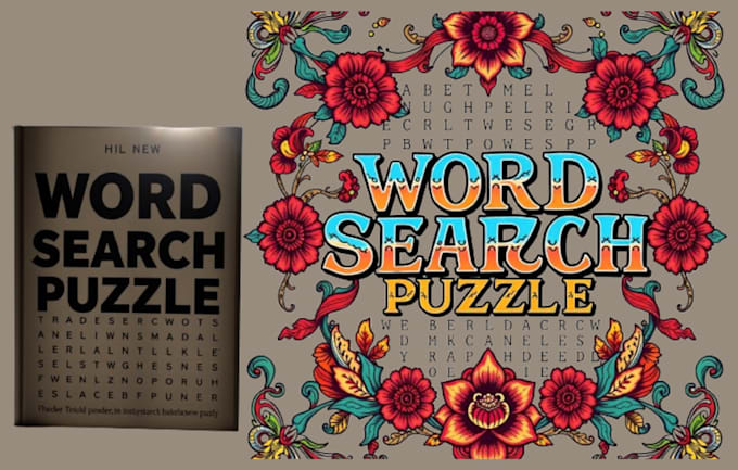 Gig Preview - Create custom shaped word search puzzles, covers and 3d mockups