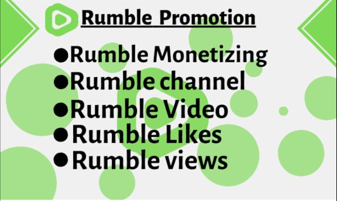 Gig Preview - Organically promote  your  rumble channel and videos to active audience