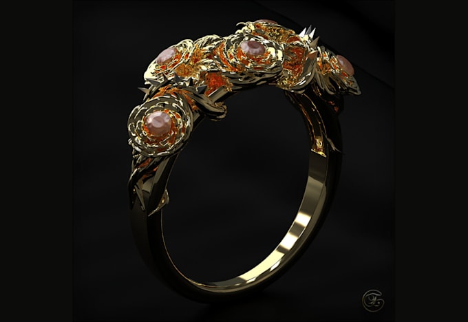 Gig Preview - Do 3d cad jewelry design for 3d printing 3d jewelry animation jewelry retouch