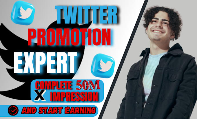 Gig Preview - Expertly promote your twitter page to wide audience for monetization