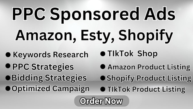 Gig Preview - Amazon ads campaign manager ppc sponsored