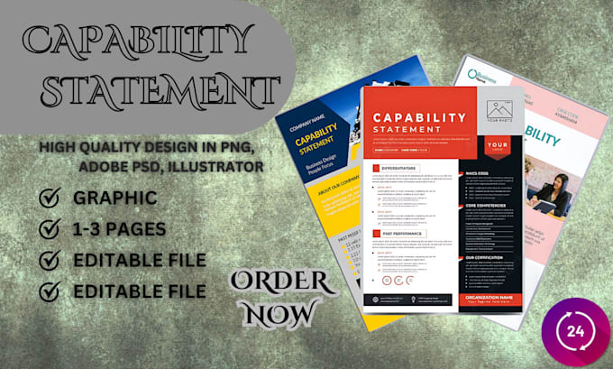 Gig Preview - Design federal government capability statement, write capability statement flyer