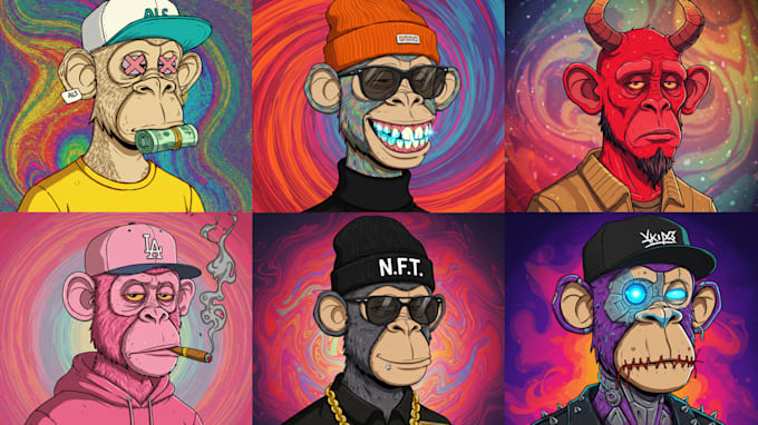 Gig Preview - Create fast and stunning cartoon nft art for your collection