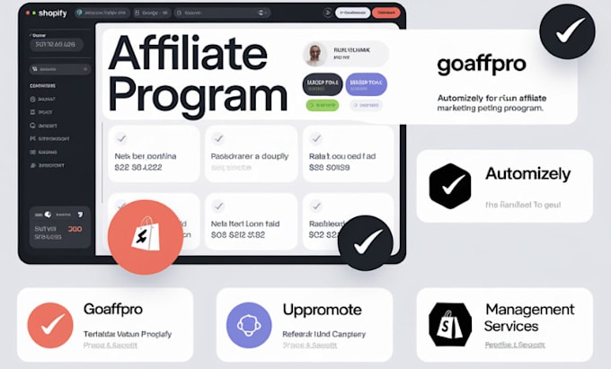 Gig Preview - Setup shopify affiliate marketing goaffpro zapier mailchimp automize integration