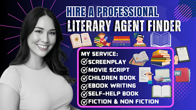 Gig Preview - Find top active literary agent for screenplay, movie script, fiction story