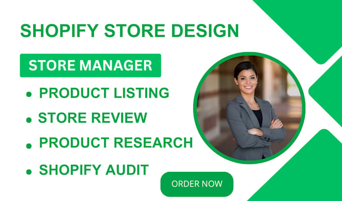 Gig Preview - Be your shopify store manager store review store audit product research