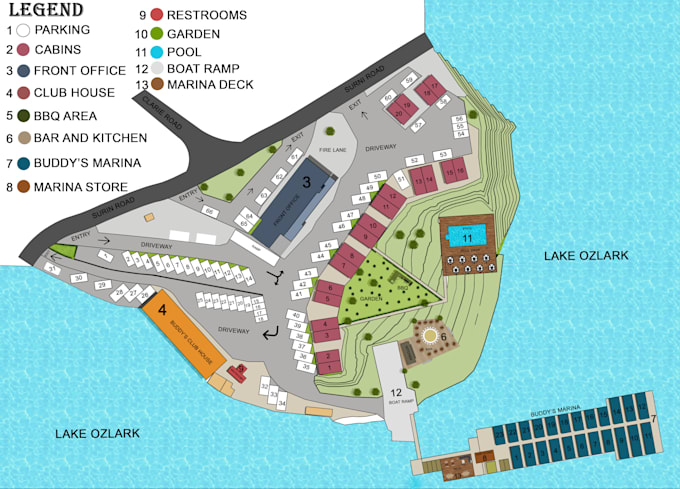 Gig Preview - Professionally draw site plan property map rv map marina