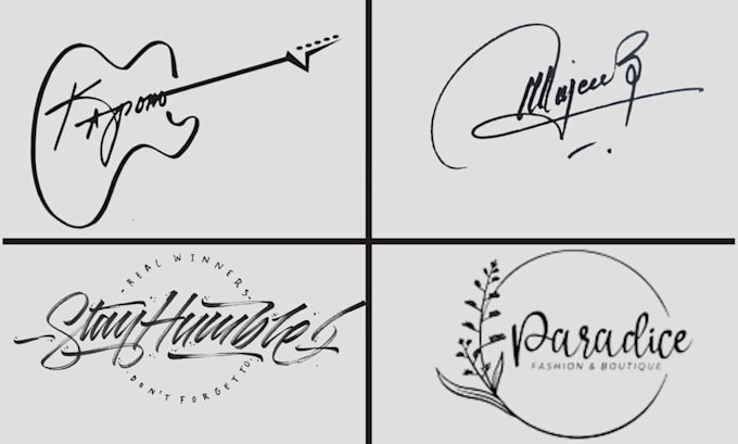 Gig Preview - Design signature cursive handwritten and scripted logo