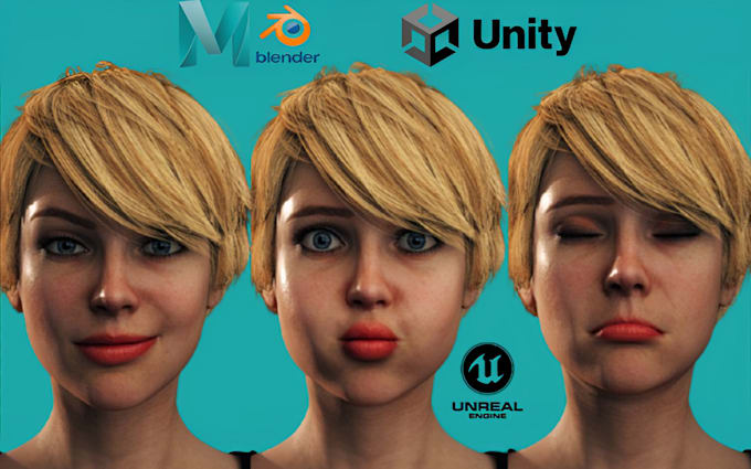 Gig Preview - Create maya rigging 3d metahuman 3d mask face model 3d poses realistic rigging