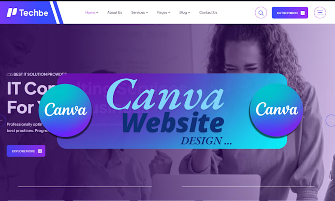 Gig Preview - Design beautiful canva website, do canva landing page,  redesign canva website