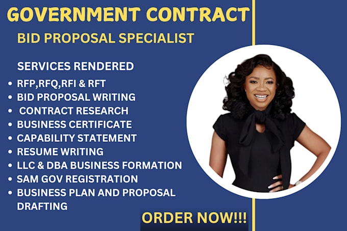 Bestseller - do rfp, rfq and write bid proposal government contract, dba