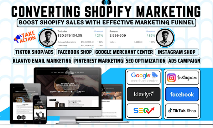 Gig Preview - Boost shopify sales, shopify dropshipping marketing, shopify store promotion ads