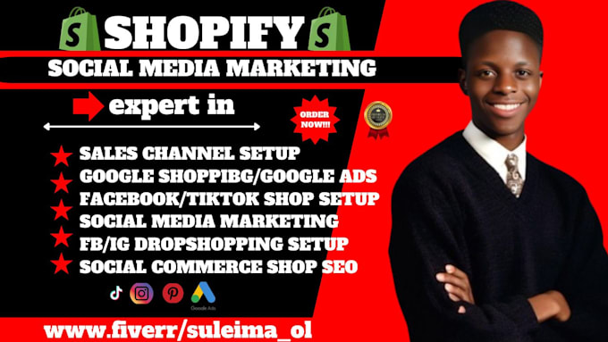 Gig Preview - Manage your social media marketing shopify sales marketing