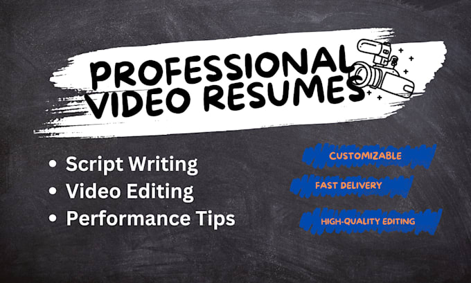 Gig Preview - Create professional and engaging video resumes with scriptwriting and editing