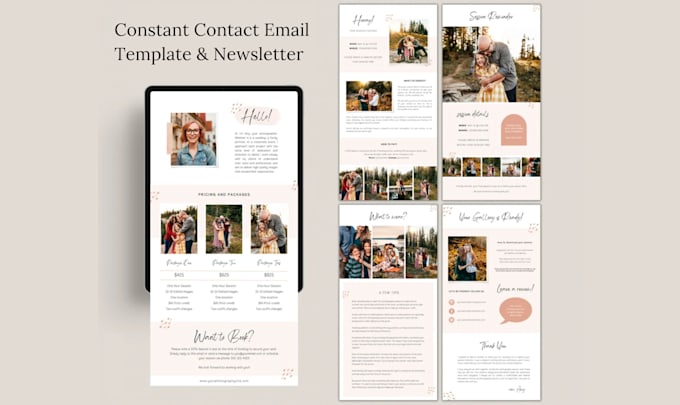 Gig Preview - Design editable constant contact email newsletter template