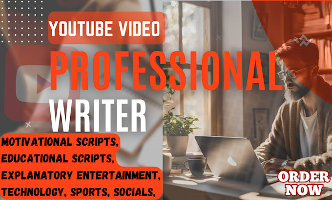 Gig Preview - Be the best professional writer for your youtube scripts