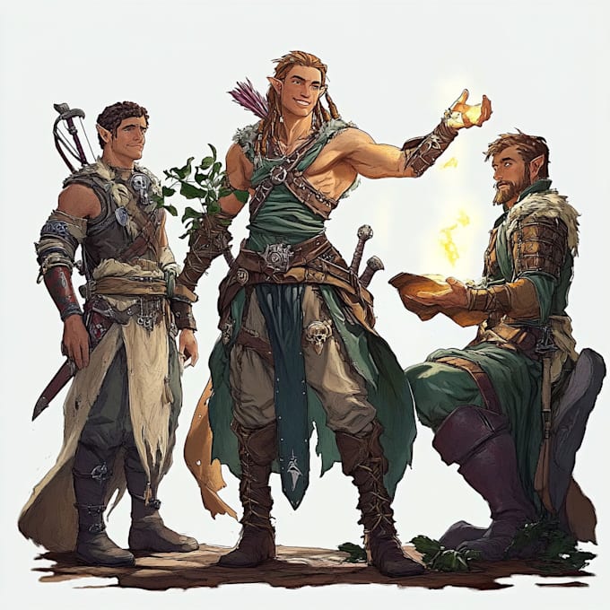 Gig Preview - Make a character illustrations for your fantasy art