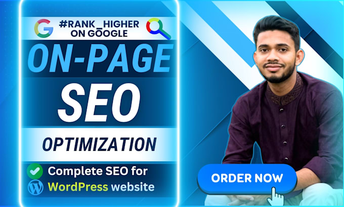 Gig Preview - Do on page SEO for wordpress to rank higher on google