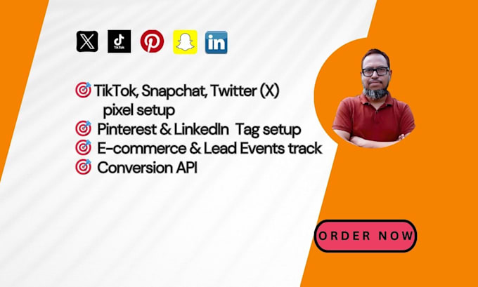 Gig Preview - Set up tiktok, snapchat, twitter, pinterest, and linkedin conversion API