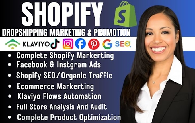 Bestseller - boost shopify sales complete shopify dropshipping marketing, ecommerce marketing