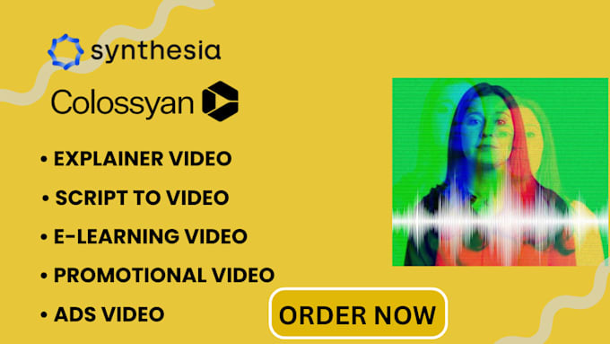 Gig Preview - Unique synthesia, colossyan ai video for training ads ai with human avatar