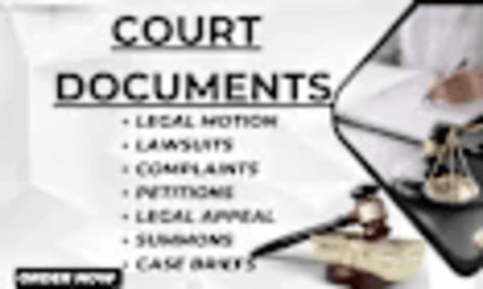 Gig Preview - Write motion, petition, lawsuit, pleadings, demand letters and legal document