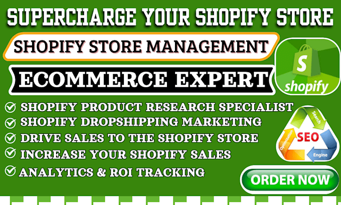 Gig Preview - Boost shopify sales ecommerce shopify dropshipping marketing store management