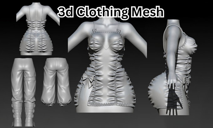 Gig Preview - Create 3d realistic clothing mesh texture for secondlife in low or high poly