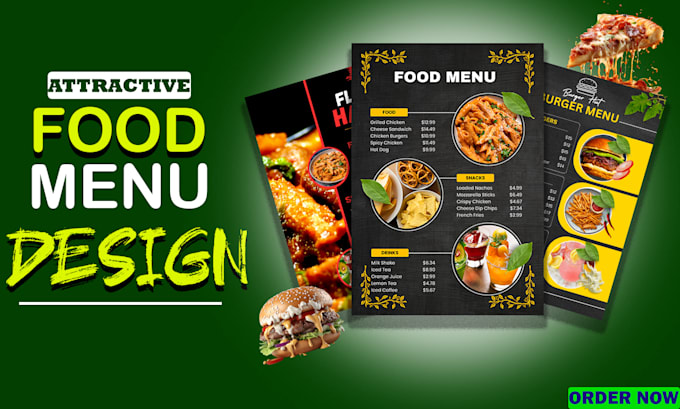 Gig Preview - Design attractive food menu design