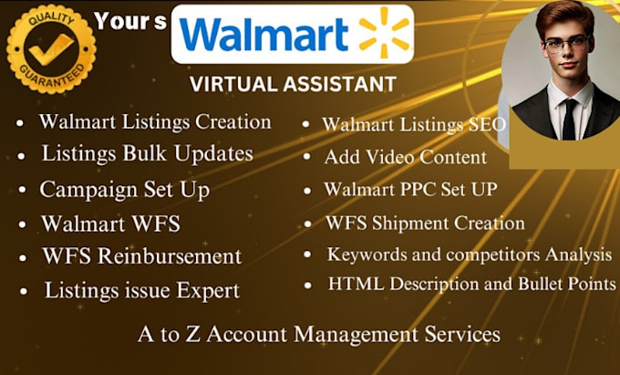 Gig Preview - Optimize walmart listings, SEO, variations, wfs, product listing, walmart VA