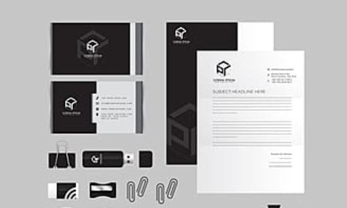 Gig Preview - Design brand corporate identity logo business card branding guide style book