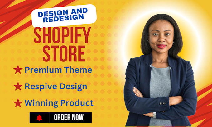 Gig Preview - Design, redesign shopify store, shopify dropshipping store, shopify website