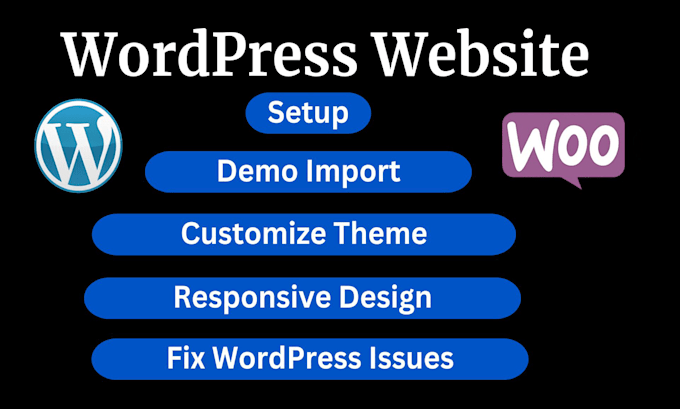 Gig Preview - Setup wordpress theme demo import and customize wordpress website