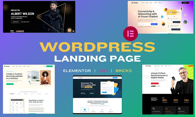 Gig Preview - Design a responsive elementor landing page for wordpress